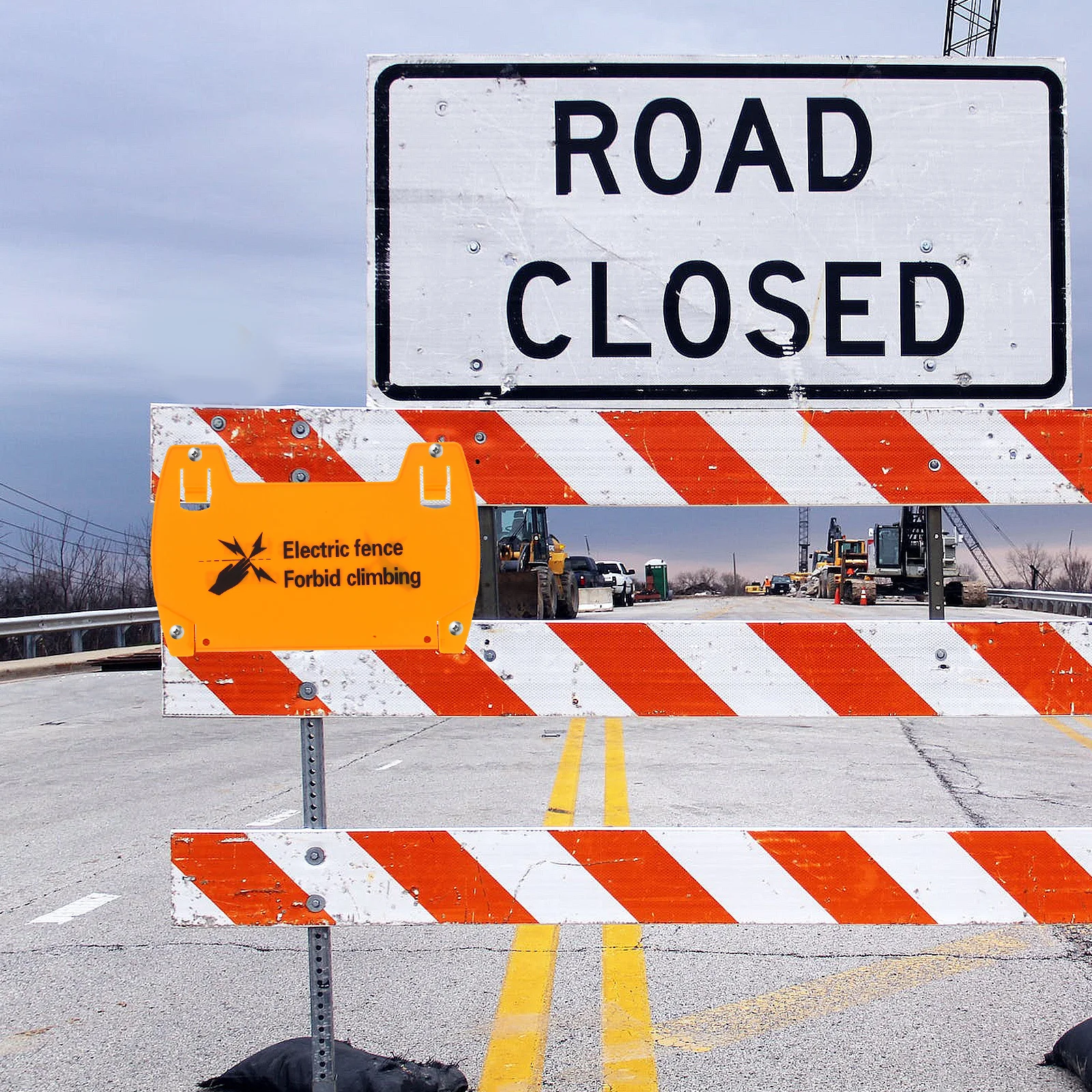 

6pcs Electric Fence Warning Signs Plastic High Visibility No Climbing Sign For Farm Garden Safety Outdoor Warning Yard Sign