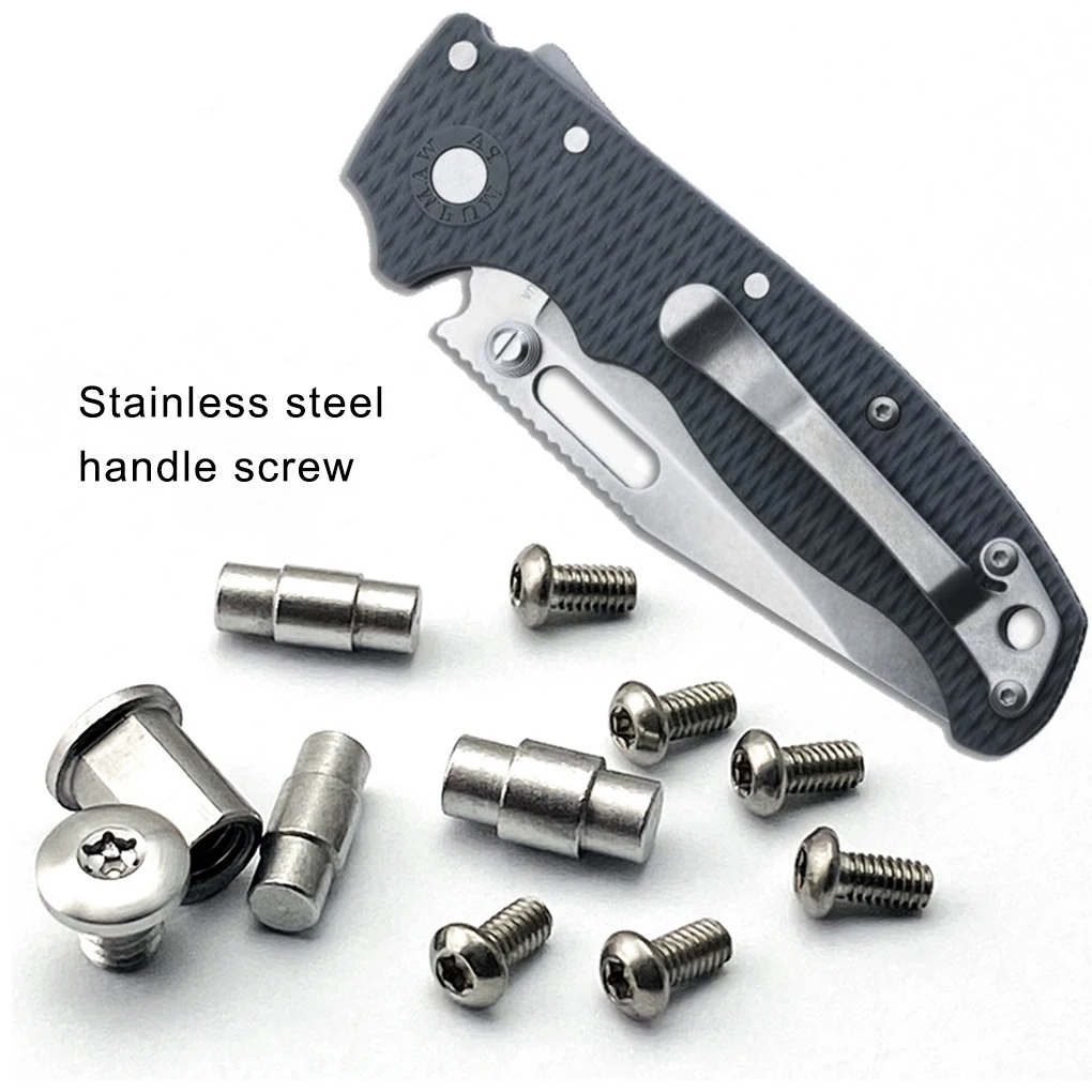 Customized Shank Screws High Fit Handle Screw Folding Knife Nails DIY Repair Accessories Rivets Household White