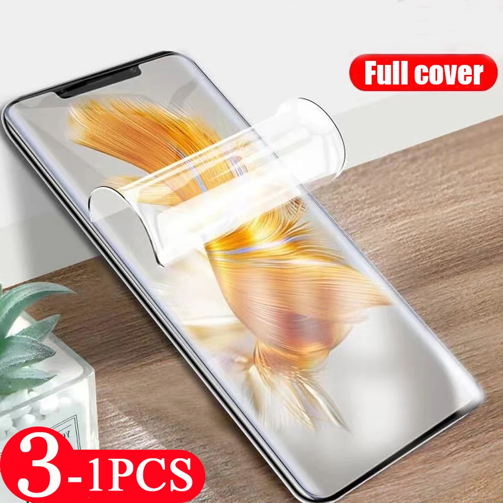 Película de hidrogel de cobertura completa para huawei Mate 50 40 Pro plus RS 50E 40E 30 30E pro lite, protector de pantalla, 3/2/1 Uds.