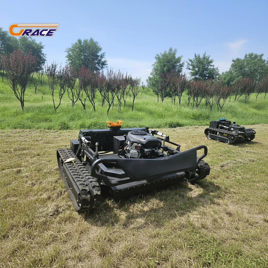 Cordless Remote Control Crawler Mower Self Propelled Electric Mower with Adjustable Cutting Height
