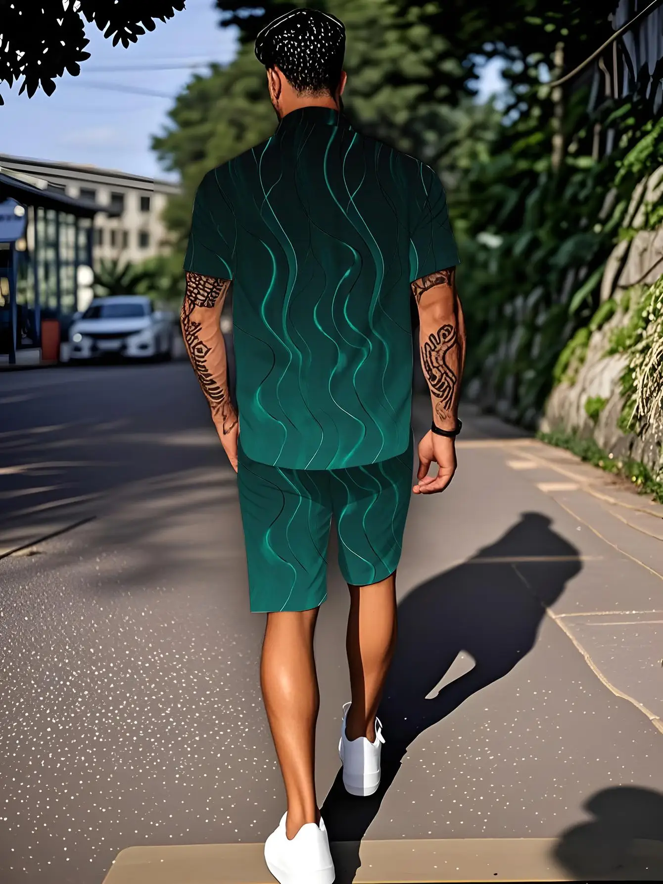 Men's Shirt Sets 2026 Spring/Summer sweat suit Graphic jogging set 3D Printed 2 piece set drip clothing Tracksuit men