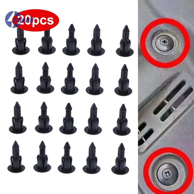 New！20Pcs 6mm Fastener Clips Push Retainer Pin Rivet For Motorcycle Plastic Rivet Fairing Clip Automotive Parts Accessories