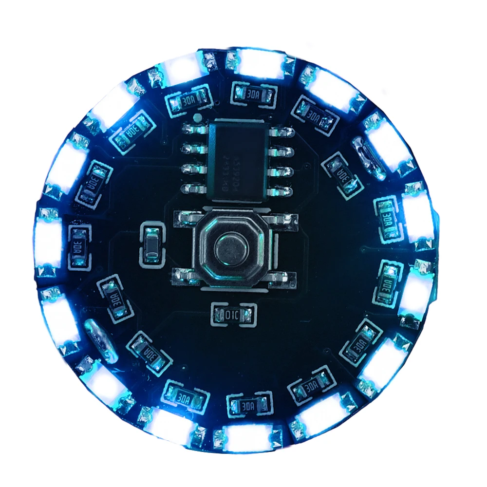 1*16 Mode LED Sakelar Lampu Magnetik Kontrol Lampu Aliran Mainan Model Robot Sakelar Induksi Magnetik Lampu Putar Berkedip