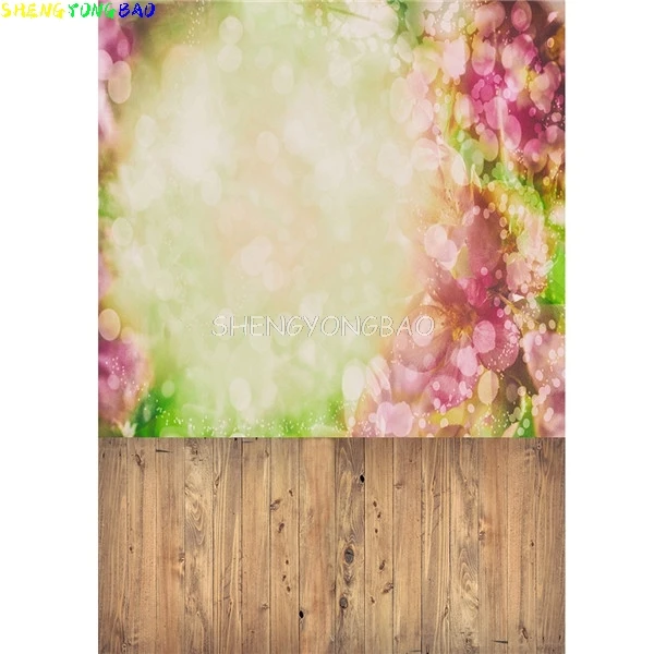 SHENGYONGBAO Vinyl Custom Wooden Planks Photography Backdrops Brick Wall and Floor Spot Photo Studio Background Props YY-25