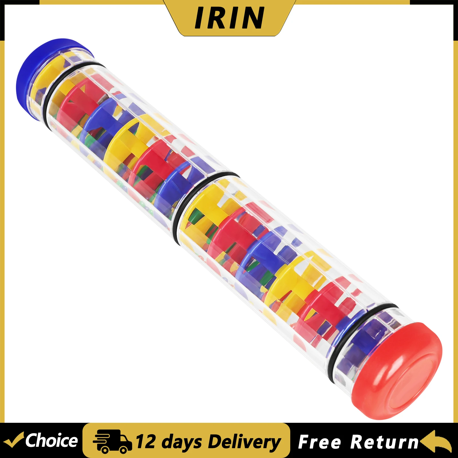 IRIN Rainmaker Rain Sound Tube ABS Hand Shaking Rain Sound Stick Rattle Orff Musical Instrument Montessori Sensory Toys