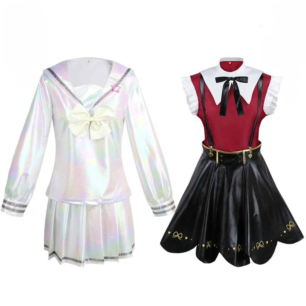 

Game Needy Girl Overdose Anime Cosplay Costume Abyss KAngel Ame Chan Anime JK Uniform Leather Skirt Set Halloween Party Costumes