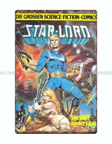 Star Lord superhero  comic metal tin sign metal pub shop  signs