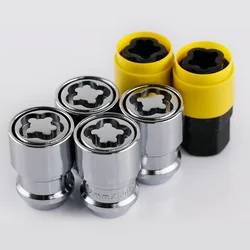 4pcs nuts+2keys M12X1.5 M12X1.25 High Quality Anti-theft 36mm Security Steel Wheel Lock Lug Nuts Locking nut