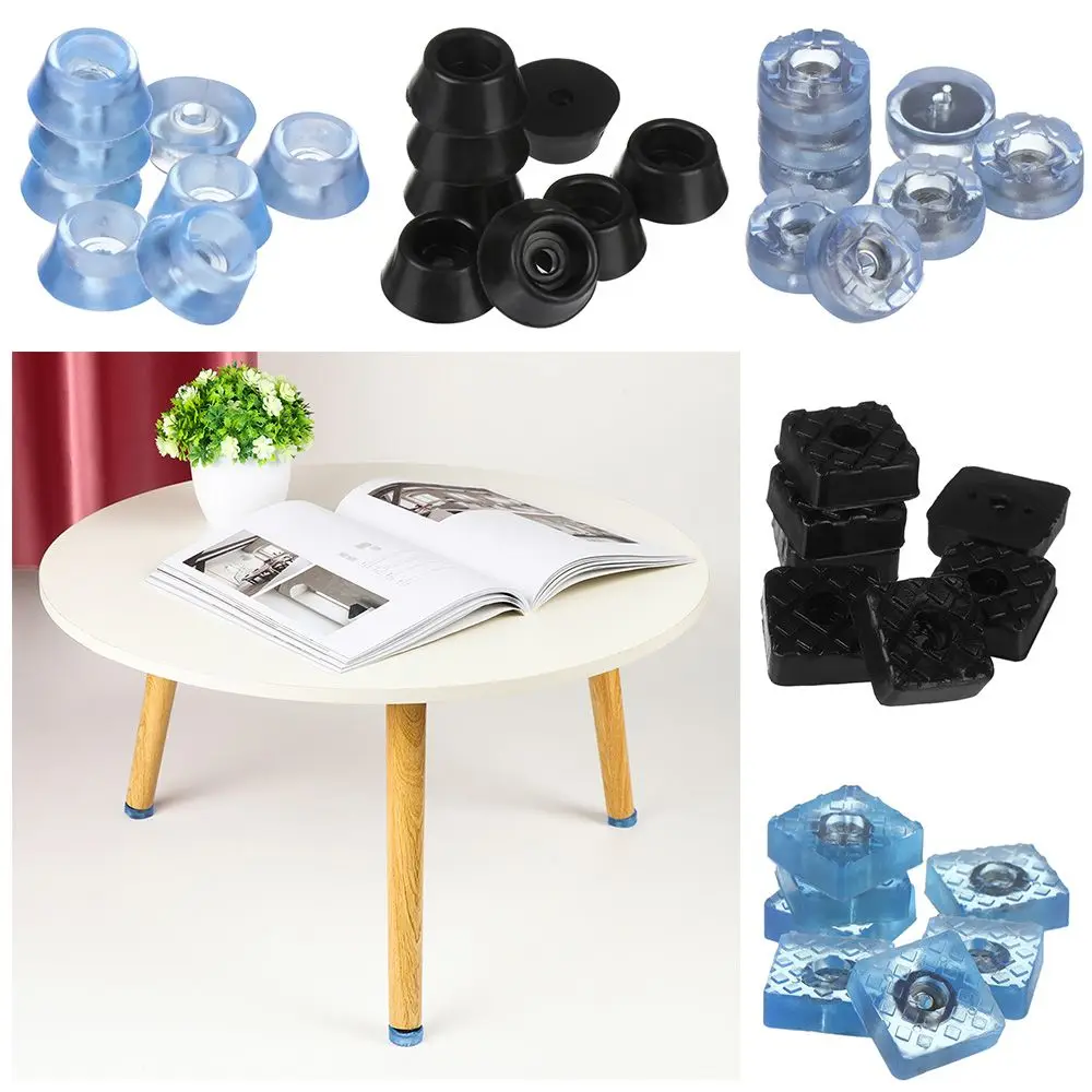 

10pcs Clear Soft Furniture Chair Table Feet Leg Bottom Non-slip Anti-skid Glides Wooden Floor Protector Non-noise Screw on Pad