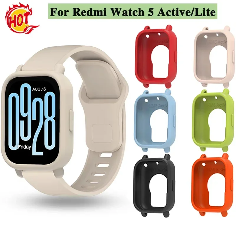For Redmi Watch 5 Active Soft Silicone Cover Watch Decoration Hollow Protective Case Super Light For Redmi Watch 5 Active