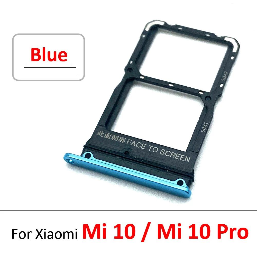 Original New Micro Sim Card Tray Slot Holder Replacement For Xiaomi Mi 10 Pro Mi10 Pro Black Gold Blue