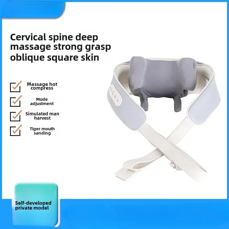 Trapesius Pemijat Bahu dan Leher Pelindung Leher Pemijat Serviks Artefak Pengaduk Leher Selendang Pijat Kompres Panas