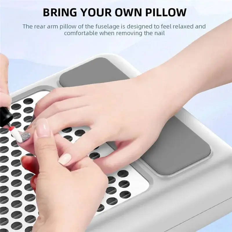 M11K-Powerful Nail Vacuum Cleaner Rechargeable Nail Dust Collector For Manicure Salon Tools EU Plug