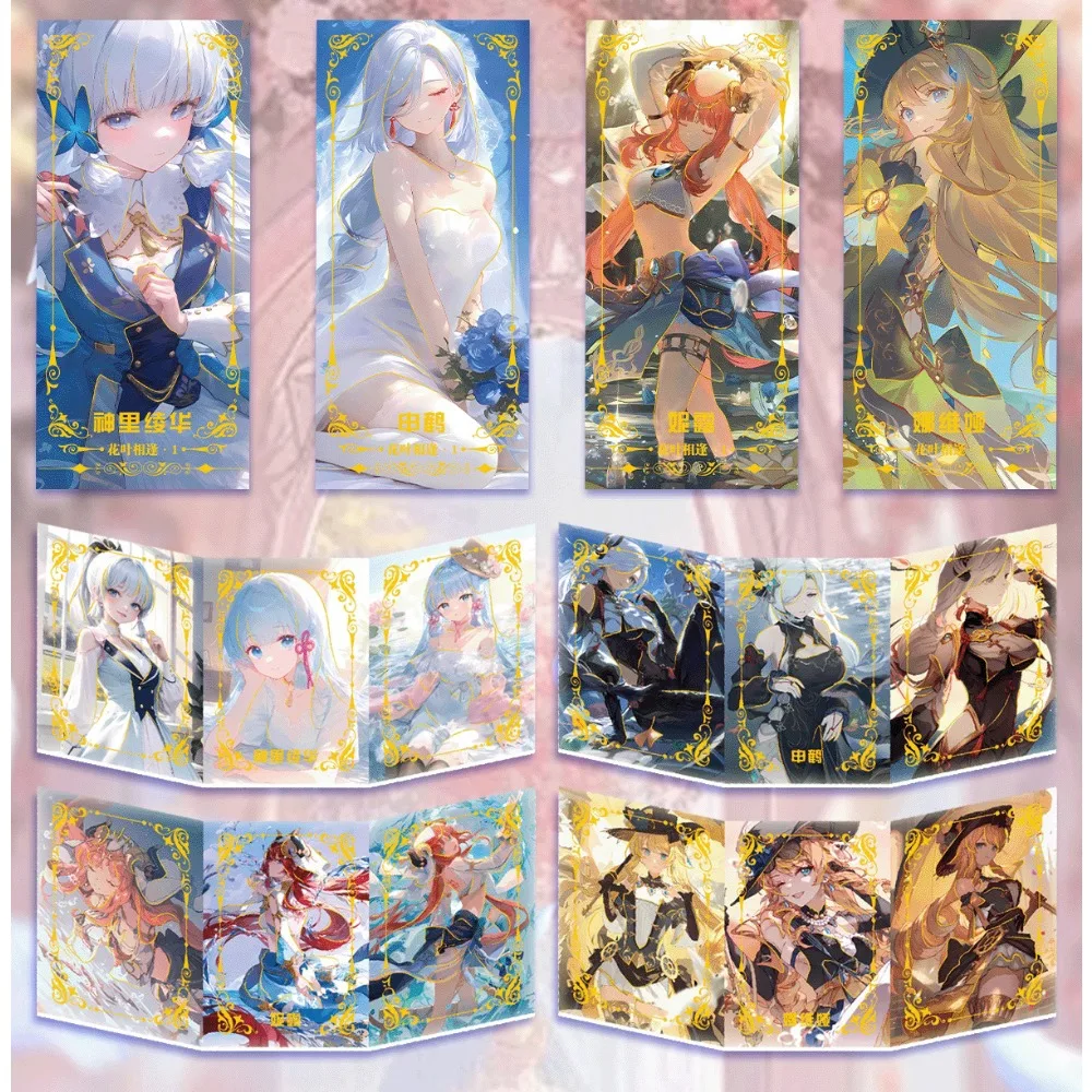 Anime Goddess Story Cards Collection For Children Game Genshin Impact Beautiful Girl Character Periphery Cards Festival Gifts