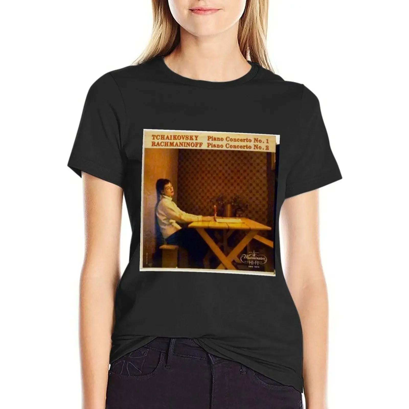 

Tchaikovsky Concerto, Rachmaninoff T-Shirt quick drying plain tops graphic t-shirts for Women