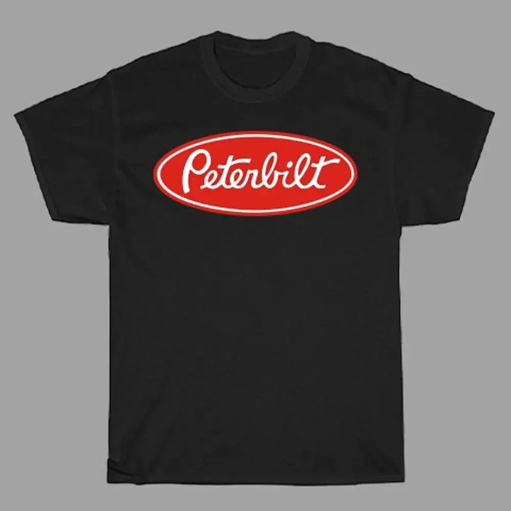 Peterbilt Trucks Red Trucker Car Men's Black T Shirt Size S to 5XL