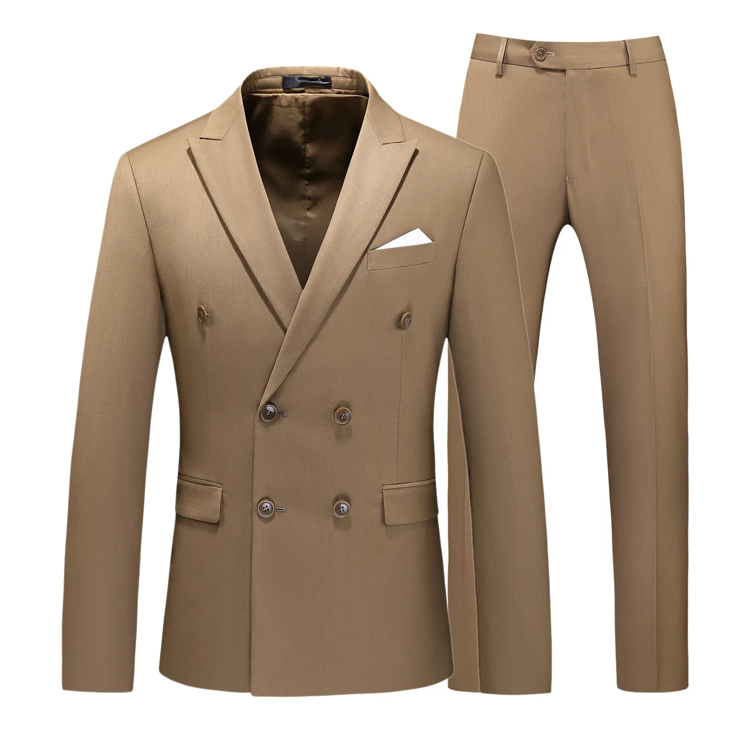 

Autumn 2023 New Men's Two Piece Suit Slim Casual Suit One Double breasted Wedding Dress Formal Dress