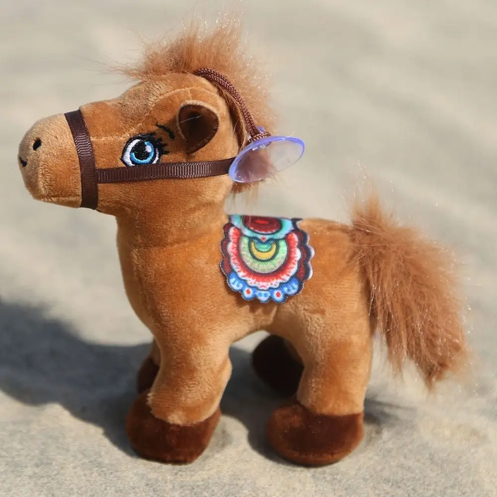 Unique Cute Stuffed Animal Horse 12/17cm Year of The Horse Horse Simulation Pony Soft Zodiac Horse Pendant Children Gift