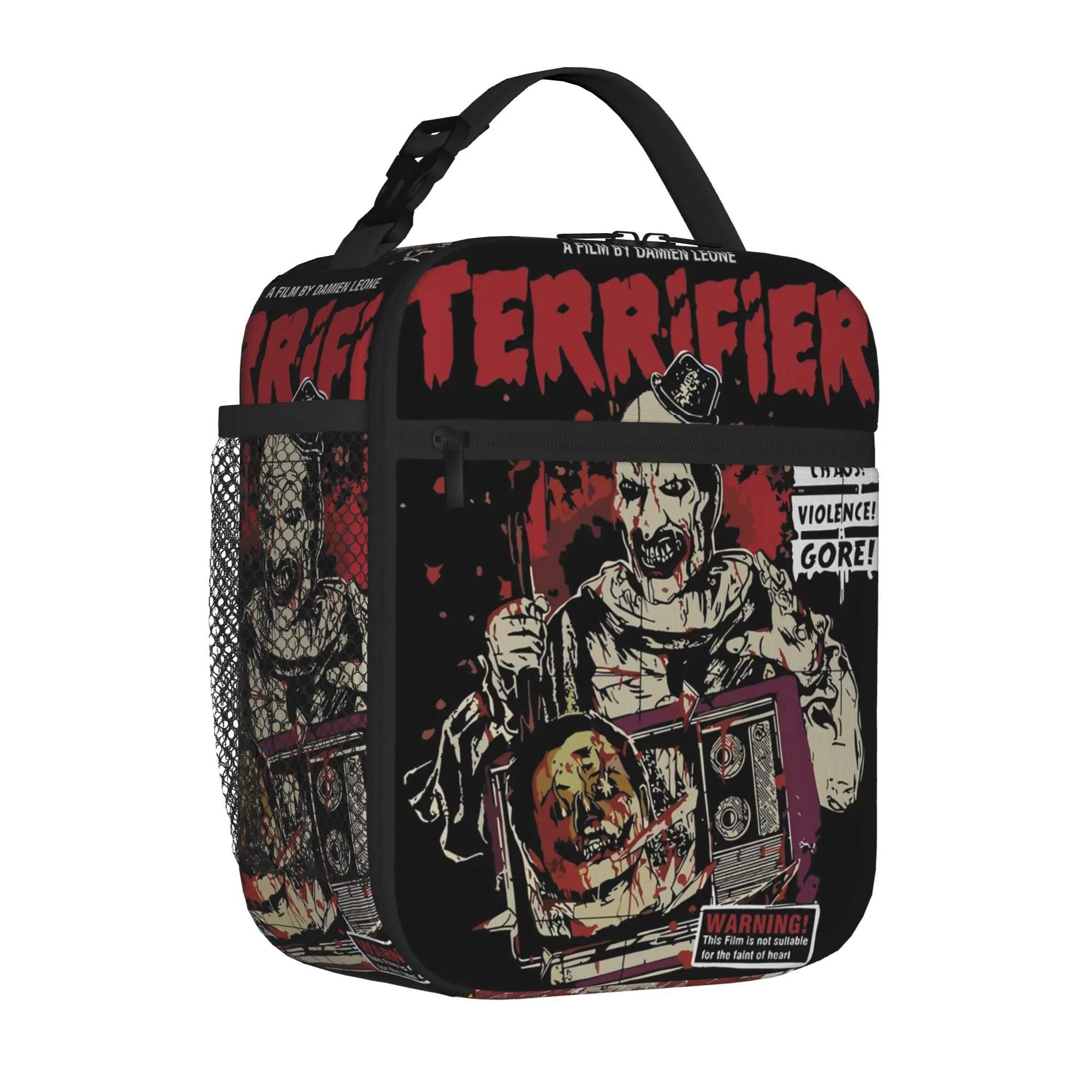 Terrifiers Horror Halloween Thermal Insulated Lunch Bags for Travel  Reusable Food Bag Thermal Cooler Lunch Box