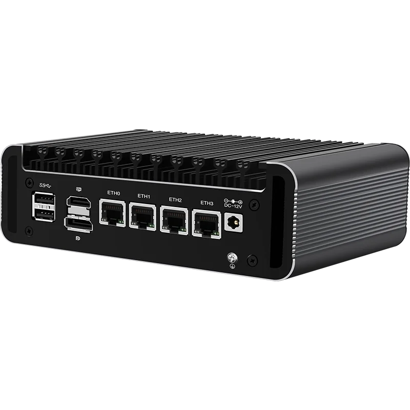 12th Gen Fanless Soft Router Core i3 N305 N200 N100 DDR5 4800MHz Firewall Computer Host 4*i226V 2.5G Mini PC DP HDMI TF win11