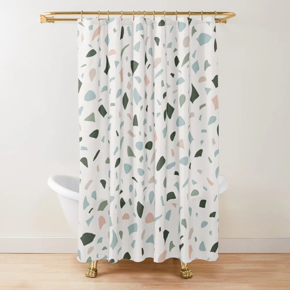 

Cute Terrazzo Design Shower Curtain Shower Set Waterproof Shower For Bathroom Modern Bathroom Accessories Curtain