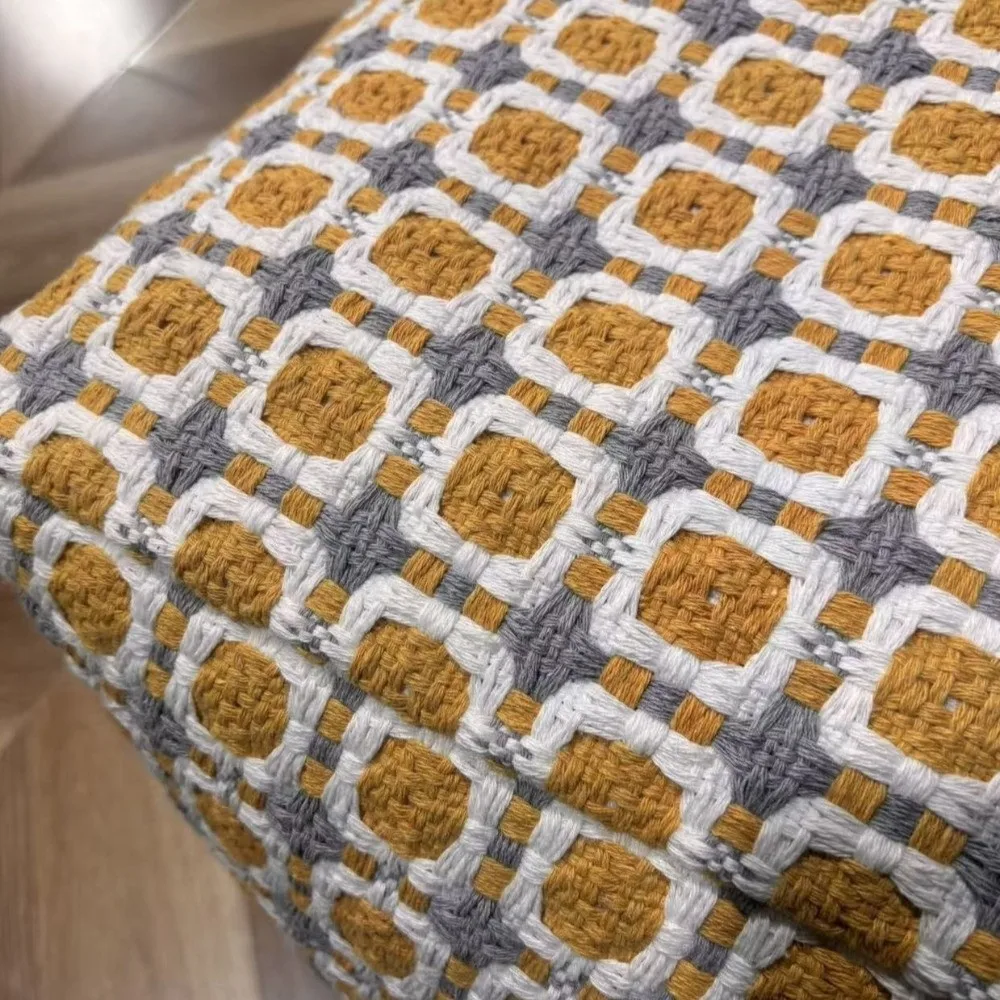 Large Capacity Square Pouf Cover Removable Nordic Style Storage Leg Bench No Fillings Stackable Sofa Stool Cover Living Room