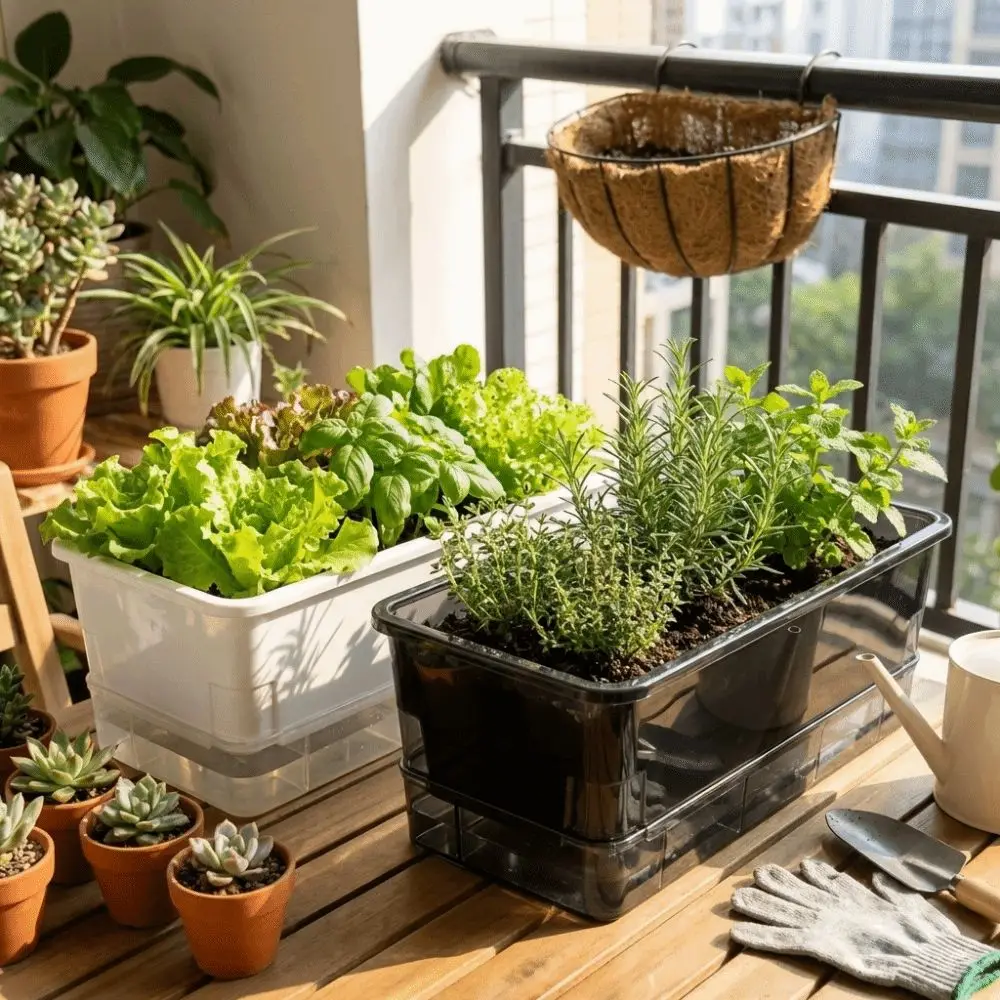 Plastic Hydroponic Plant Pots Self Watering Thicken Seedling Tray Planting Container Cultivation Box Germination Tray
