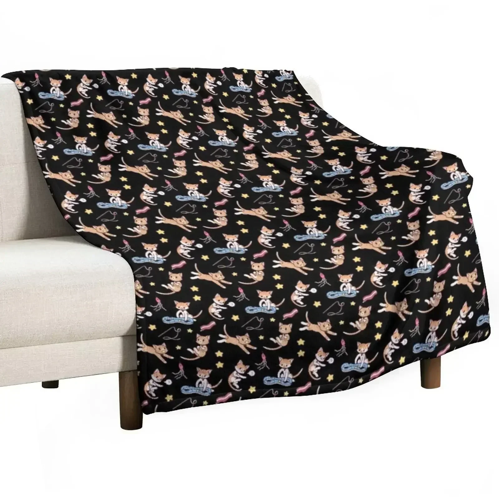 

Boy print with black background! Throw Blanket Stain Resistant Cozy Warm Blanket