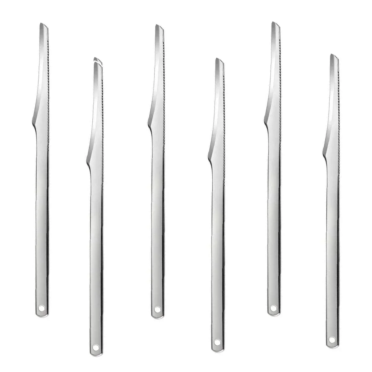 1/2/3/6 stuks pedicuremes gereedschapssets, professionele roestvrijstalen voetscrubber dode huidverwijderaar, 6 stuks voetschrapermes