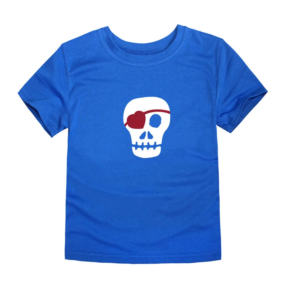 Teenager Boys T Shirt 140 150 160 cm Black Cotton Kids Tshirt Sports Fashion Skull Head Cute Tops Summer O-Neck Children Clothes