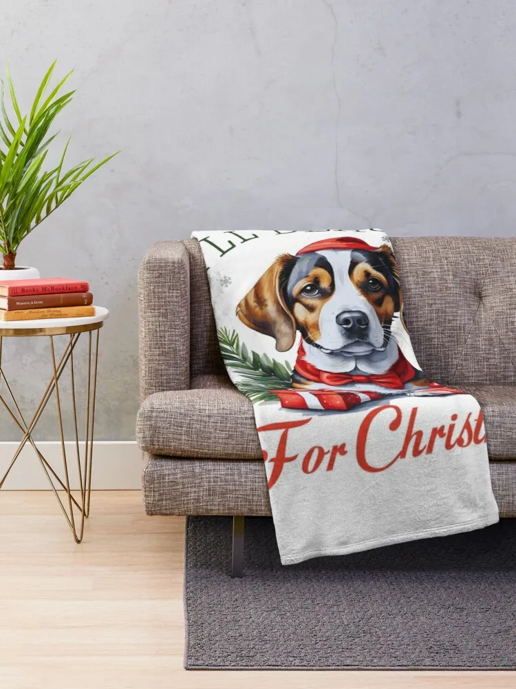 Beagle Dog peeping out of a car- Cute Christmas vintage & witty quote Throw Blanket Thin Vintage Blankets