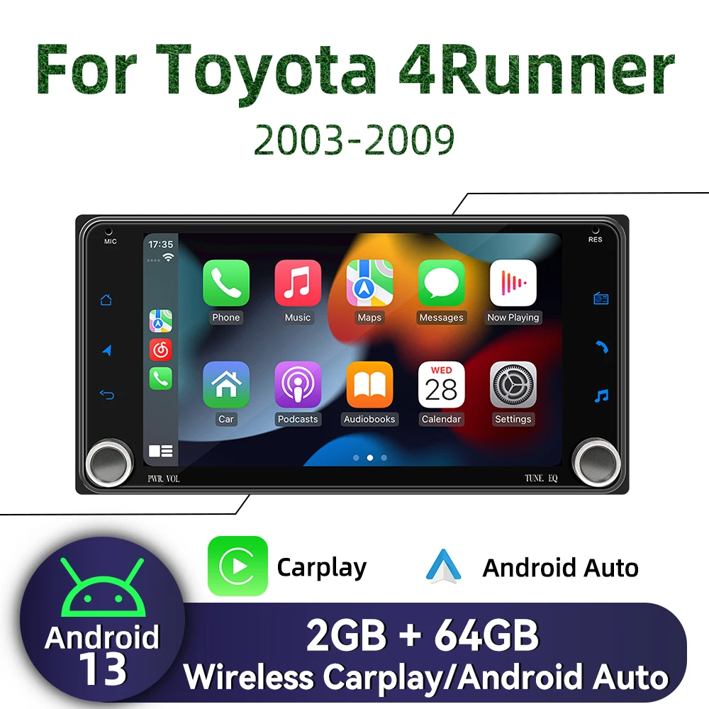 2Din Radio GPS Stereo For Toyota 4Runner 4-Runner 4 Runner 2003-2009 7