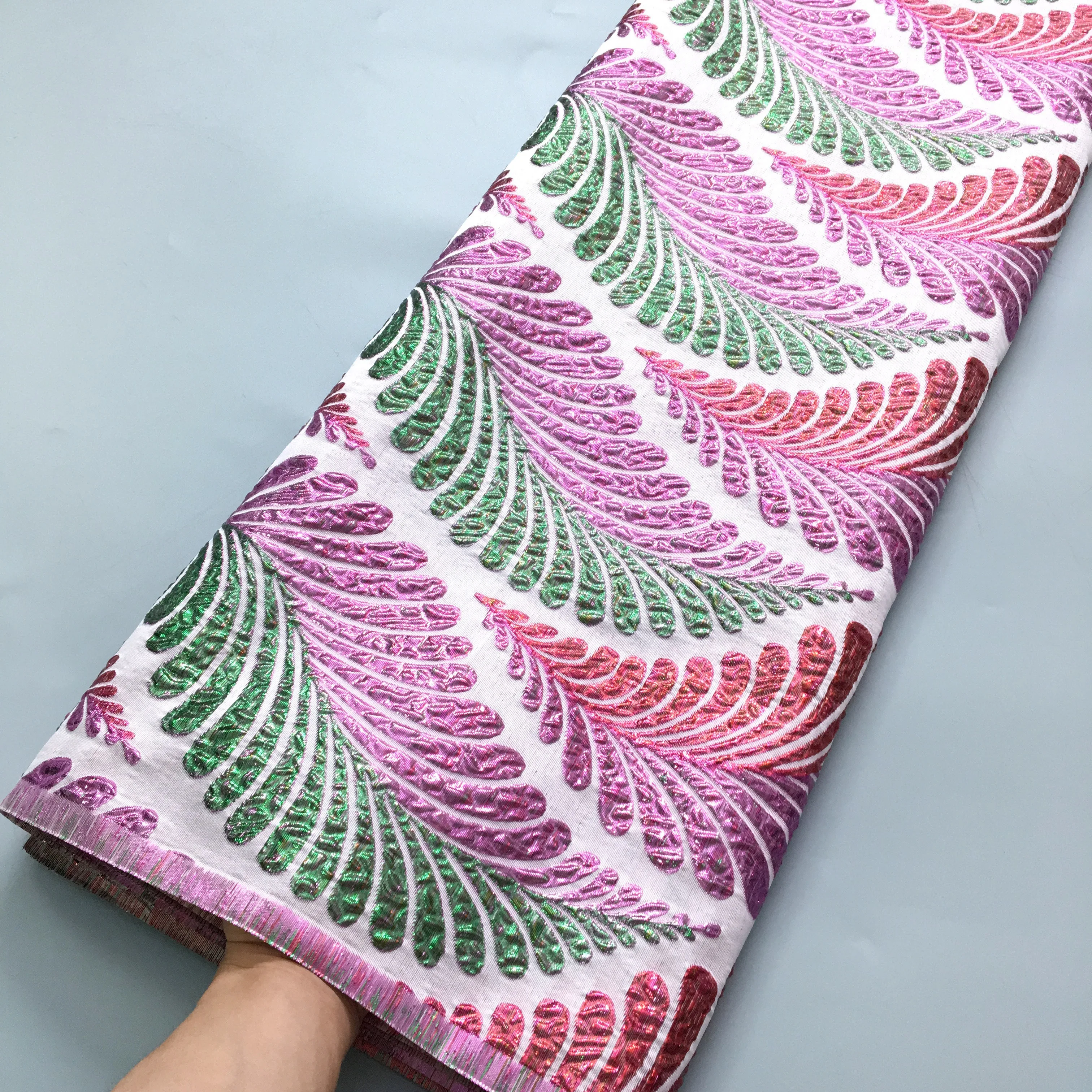 

SJD LACE Африканская дамасская кружевная ткань 2025 Высокое качество Французская позолоченная парча жаккардовое кружево для женщин Свадебные платья Шить 4012