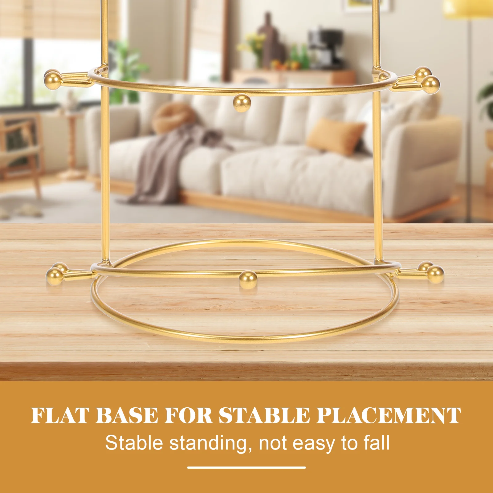 Prom Crown Headband Display Stand Desktop Rack Leaf Golden Zinc Alloy Organizer Man