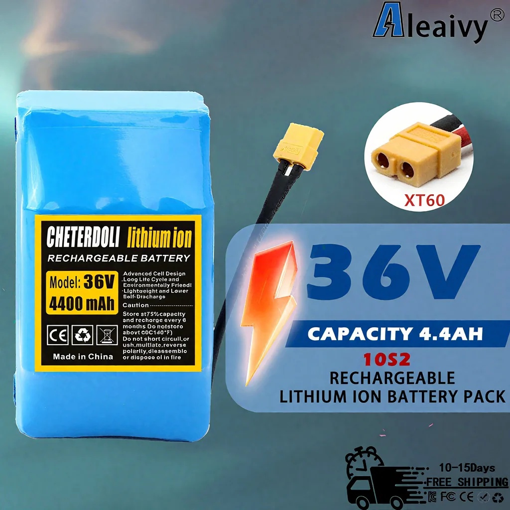 

36V 12Ah 10s2p Lithium Rechargeable Battery,True for Electric Self-balancing Scooter HoverBoard Unicycle, Exceptional Battery