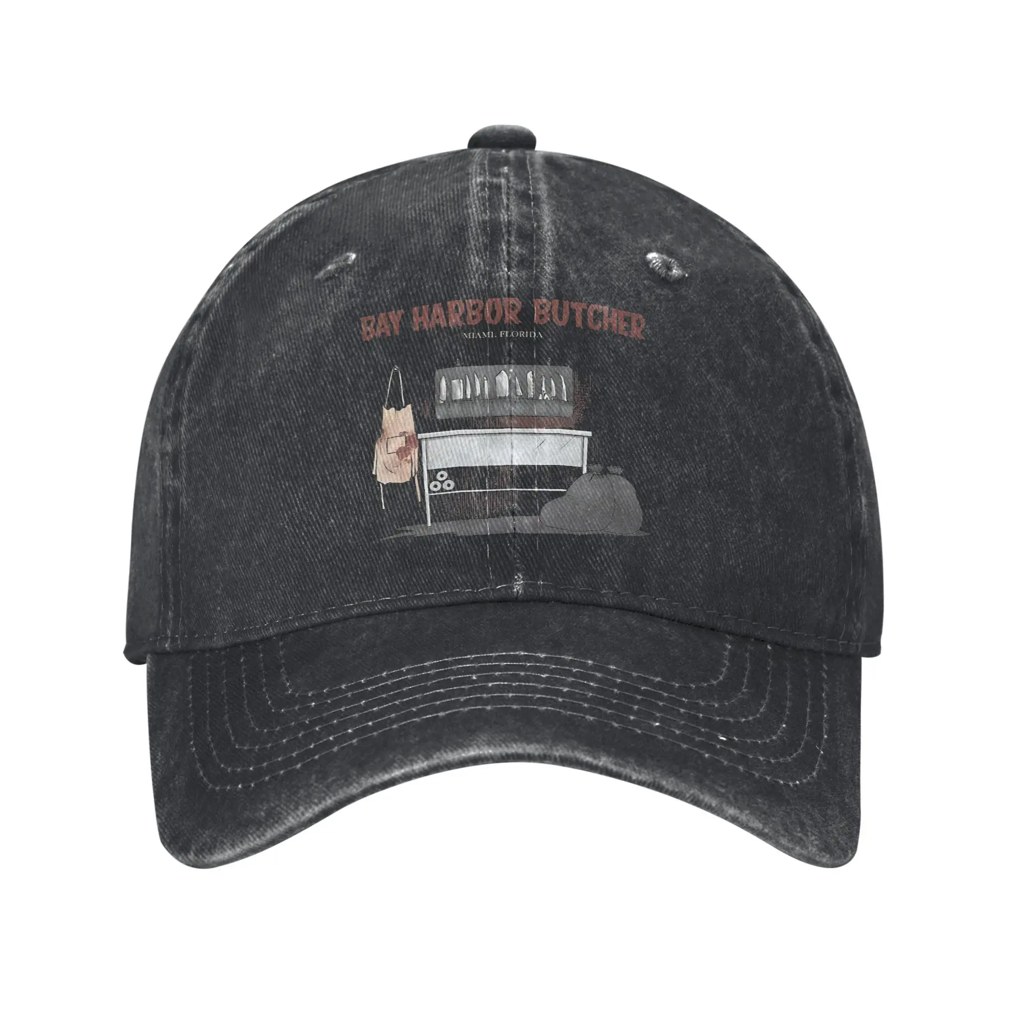 

Bay Harbor Butcher Dexter Morgan Baseball Caps Unisex Distressed Denim Snapback Hat TV Show Outdoor All Seasons Travel Gift Hat