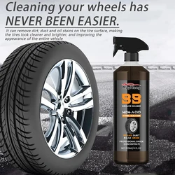 120ML Automobile Wheel Cleaner Powerful Rim Brake Buster Spray Car Detailing Brake Dust Remover for Cleaning Wheels and Tires