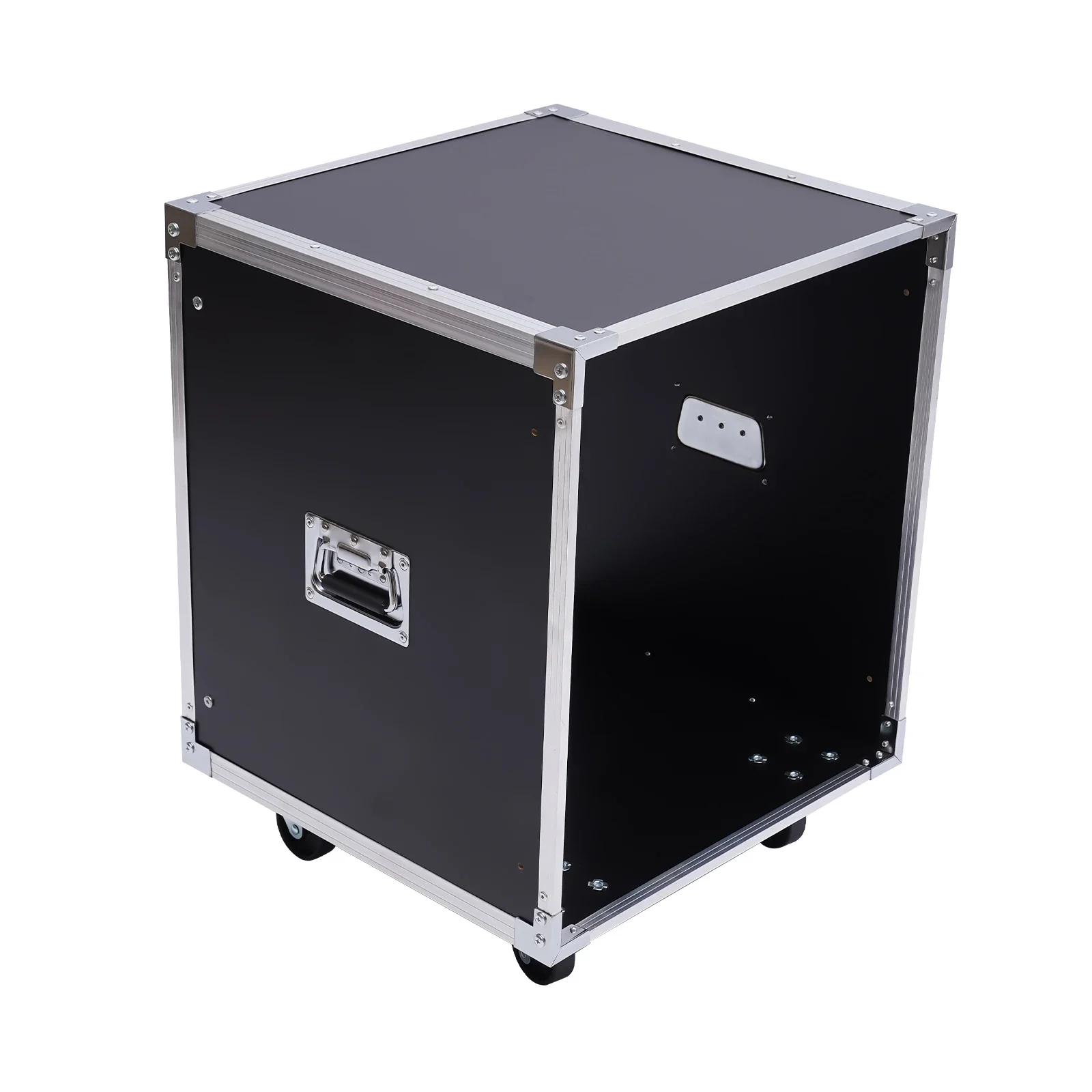 12U Portable Rolling Network Rack Built-in Handles Swivel Caster Wheels Audio Video Telecom Equipment Rack