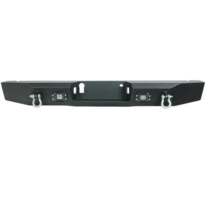 

Hot Sale Off Road Parts Steel Rear Bumper With LED Aftermarket Black Rear Bumper Guard For F150 2015-2017