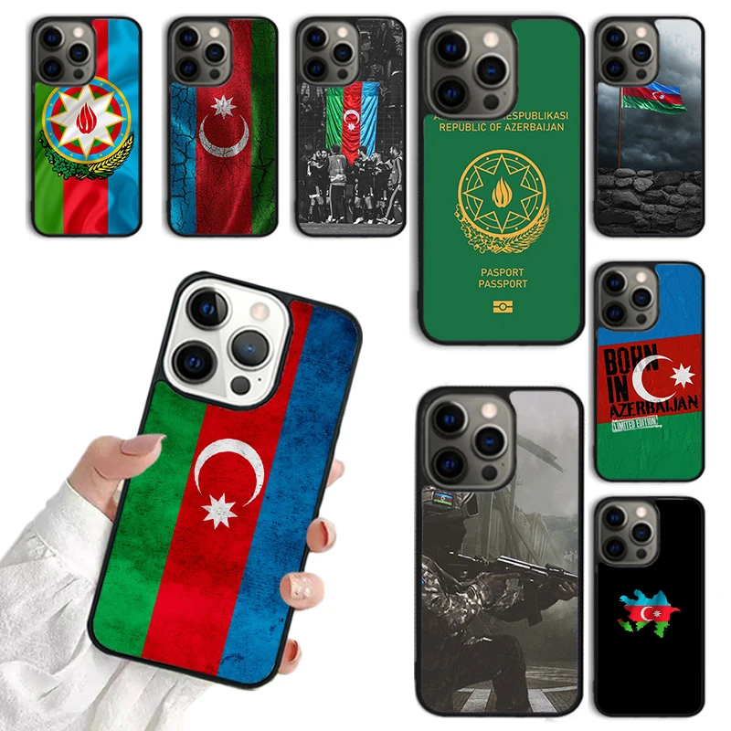 Azerbaijan Flag Phone Case For iPhone 16 15 14 13 12 Mini 11 Pro Max Plus X XS Max XR Cover Shell coque