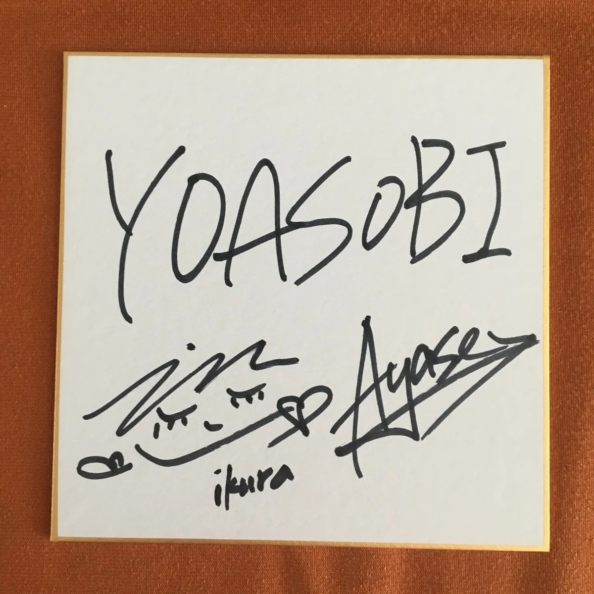 YOASOBI Ayase ikura Group Autographed Signed Shikishi Card Art Board 15*15CM GIFTS COLLECTION 2024