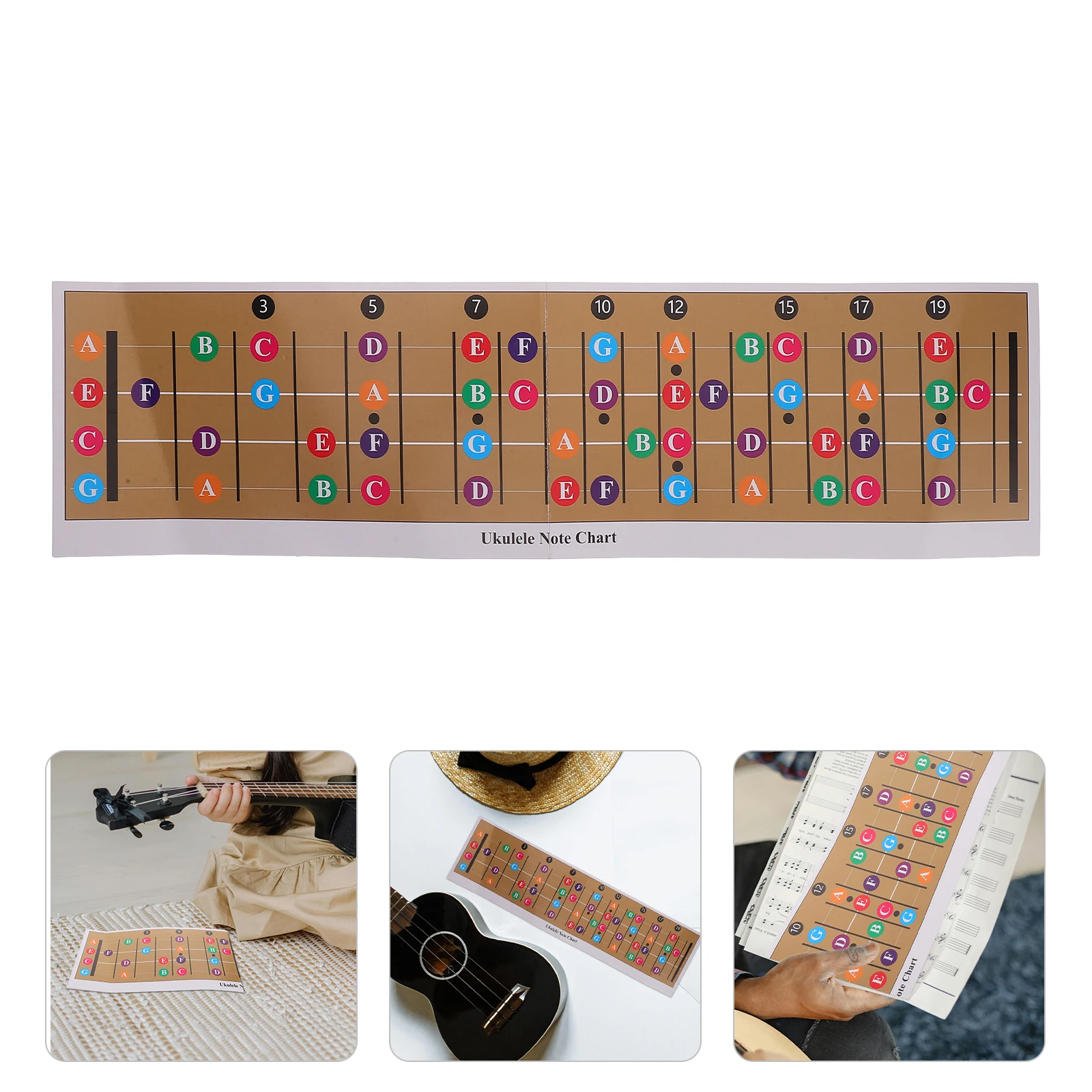 

Ukulele Scale Chord Chart For Beginners Comprehensive Reference Guide Detailed String Note Diagrams Portable Learning Tool