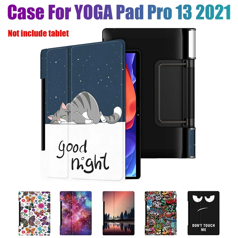 PU Case For Lenovo YOGA Pad Pro 13.0 Inch 2021 YT-K606F Tablet Case PU Leather Case Anti-Fall Cover Tablet Stand