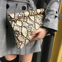 Snake Pattern Women Clutch bag soft pu leather Lady evening bags Trend party girl Envelope Bag Fashion Printing Clutches purse - Image 3