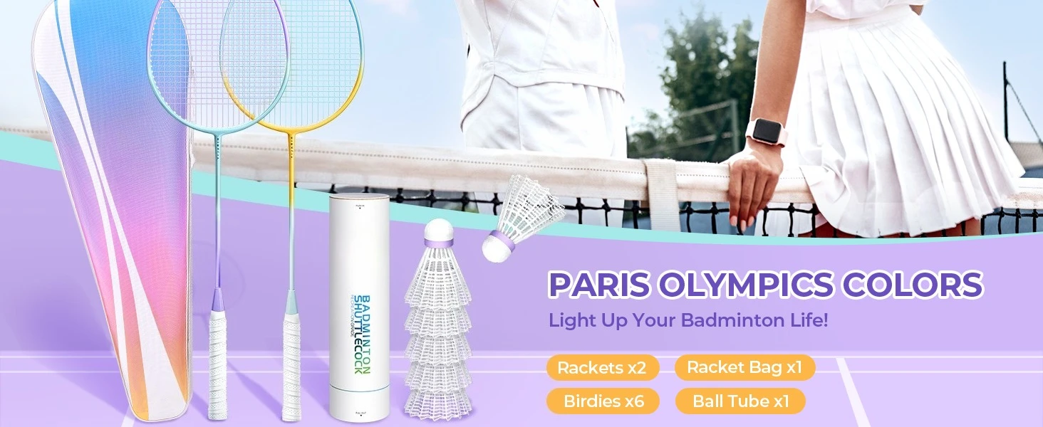 Badminton Rackets Set