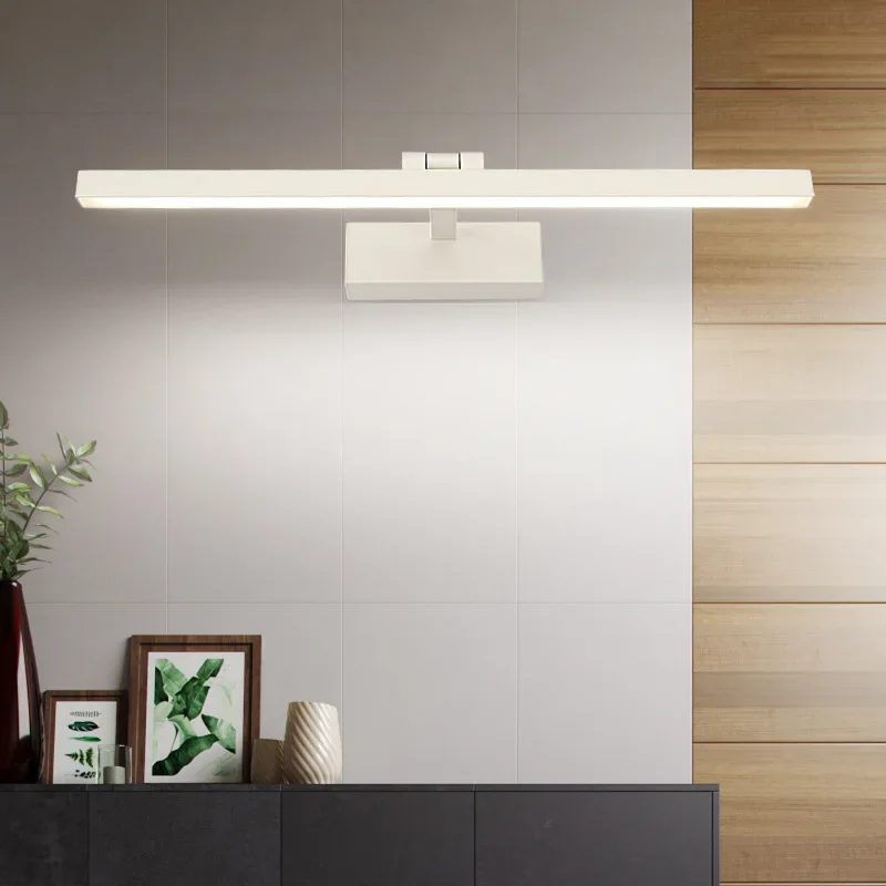 Faro de espejo Led para baño, punzón gratuito, espejo de baño nórdico, gabinete, luz de espejo, pintura de pasillo de Hotel, lámpara de pared de maquillaje