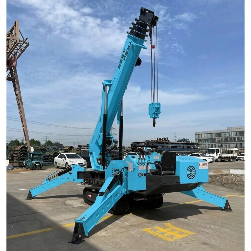 6 Ton 8 Ton10 Ton Electric Spider Crane Crawler Crane For Narrow Space Factory Price Construction Crawler Spider Crane
