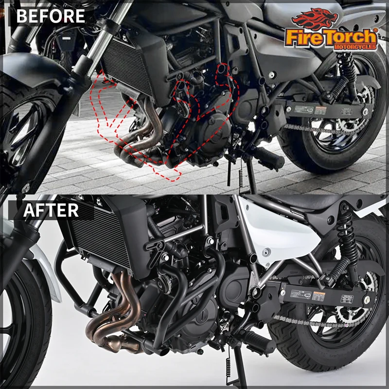 Fotografia 7: Para kawasaki eliminador se 400 500 450 e500 e450 2023 2024 2025 guarda motor barras de acidente rodovia pára-choques quadro barras proteção