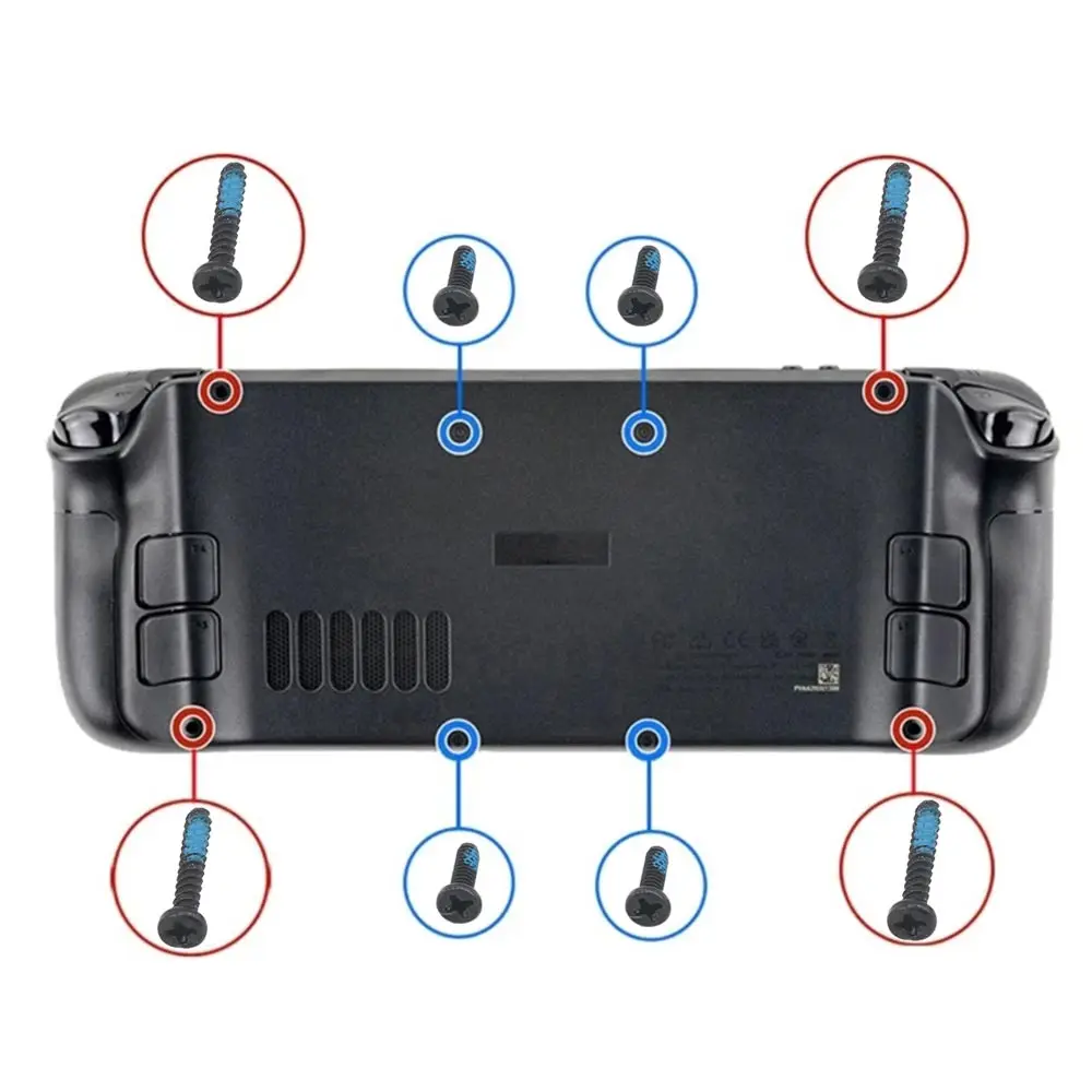 Cacciavite Phillips PH000 da 1,5 mm e set di viti a testa croce da 8 pezzi di ricambio per la riparazione della piastra posteriore della console Steam Deck