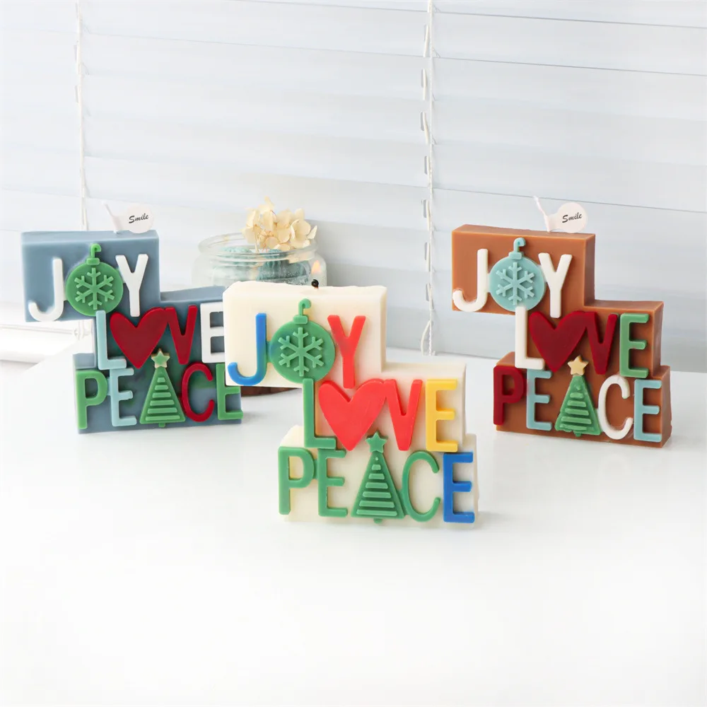 Joy Love Peacel Candle Silicone Mold For Festive And Romantic Decoration Gypsum form Homemade Handicraft Gift Making Kitchen